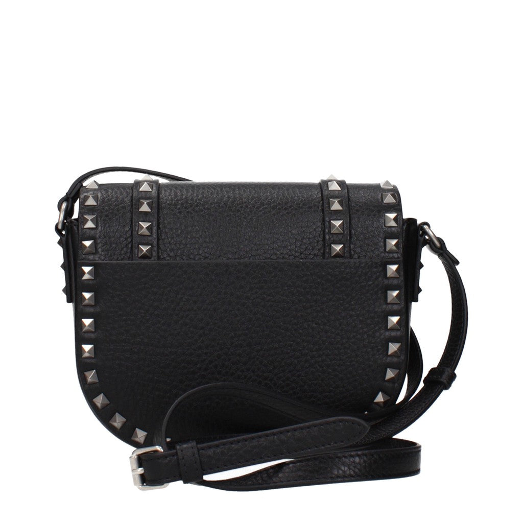 Valentino Garavani Rockstud Crossbodytas met zilverkleurige details – Zwart