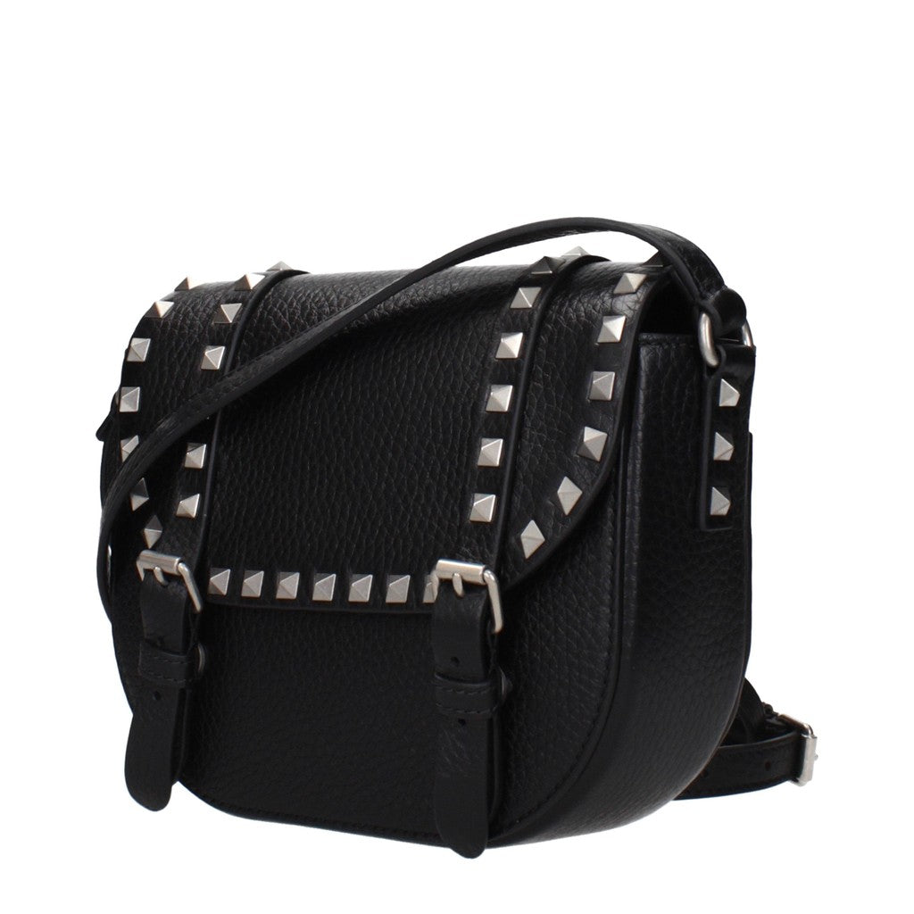 Valentino Garavani Rockstud Crossbodytas met zilverkleurige details – Zwart