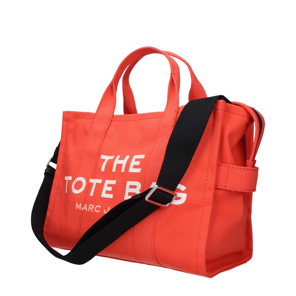 Marc Jacobs The Tote Shopper van stof met schouderband – Oranje