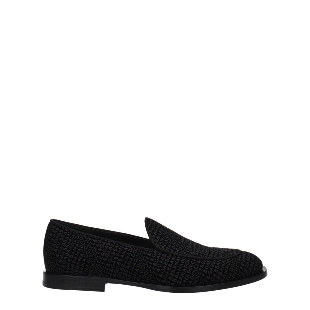 Dolce & Gabbana Fluwelen loafers – Zwart