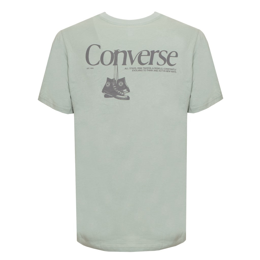 Converse T-shirt met print en bedrukt logo – Groen