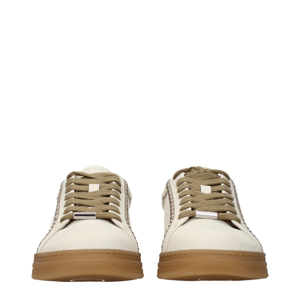 Jimmy Choo Rome Sneakers van suède en leer – Beige