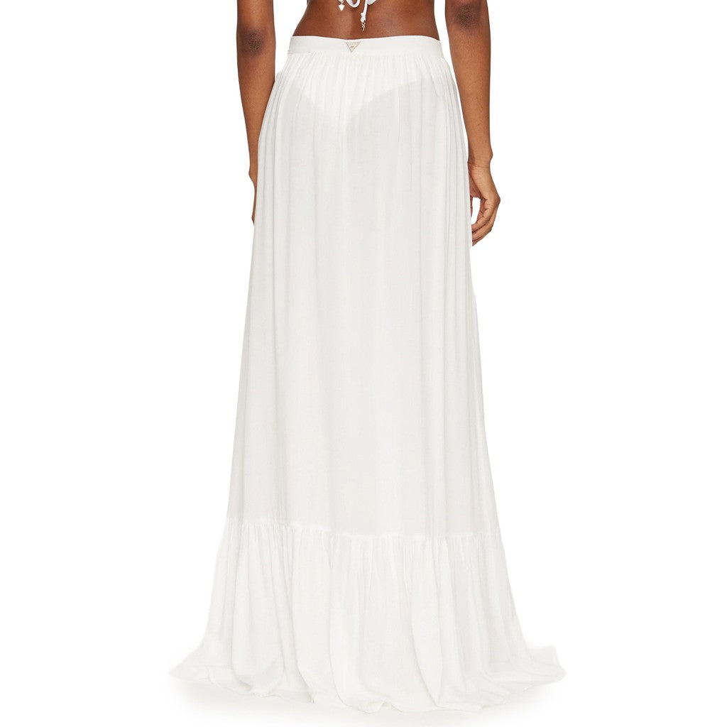 Guess Effen rok met logo – Wit
