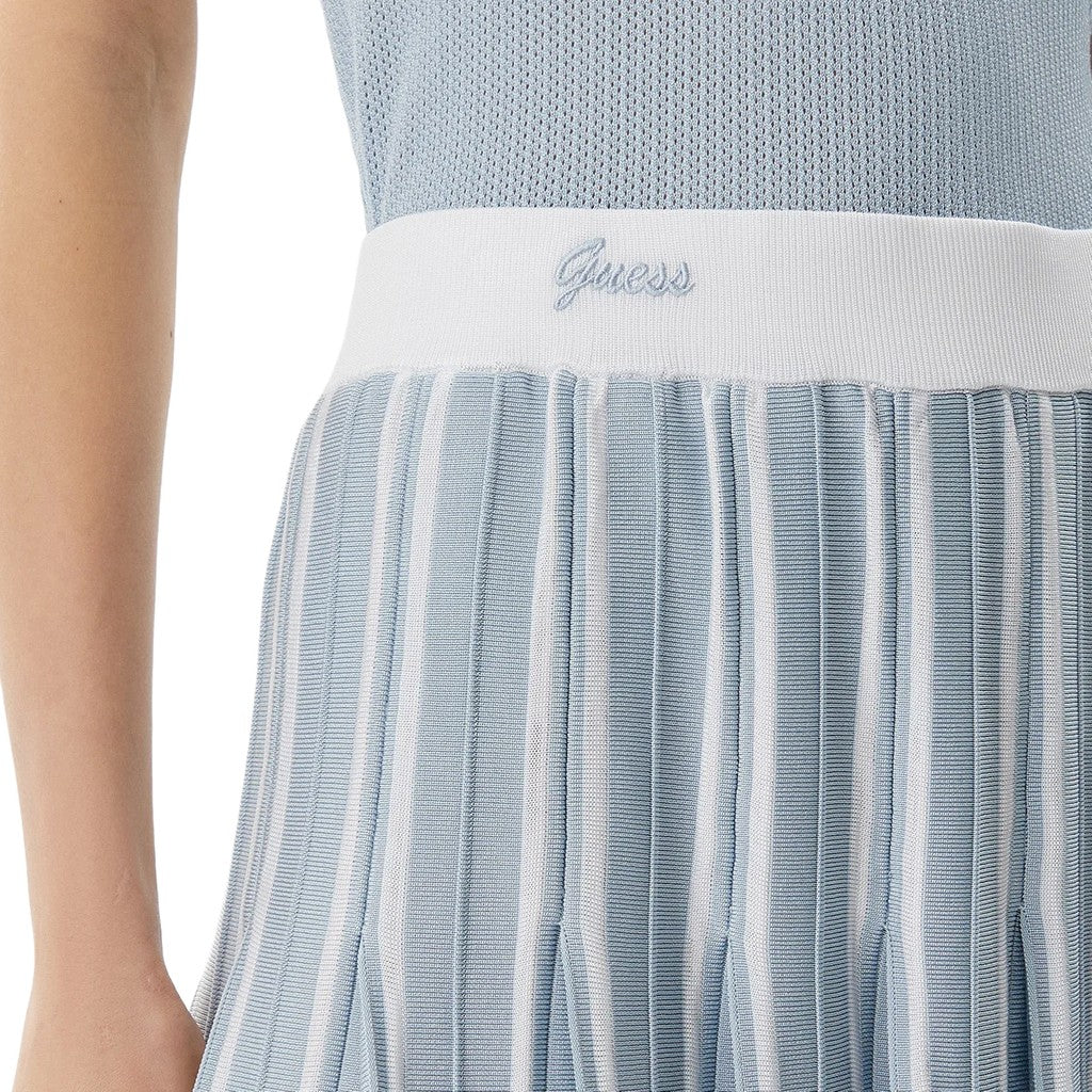 Guess A-lijn rok met logo – Lichtblauw