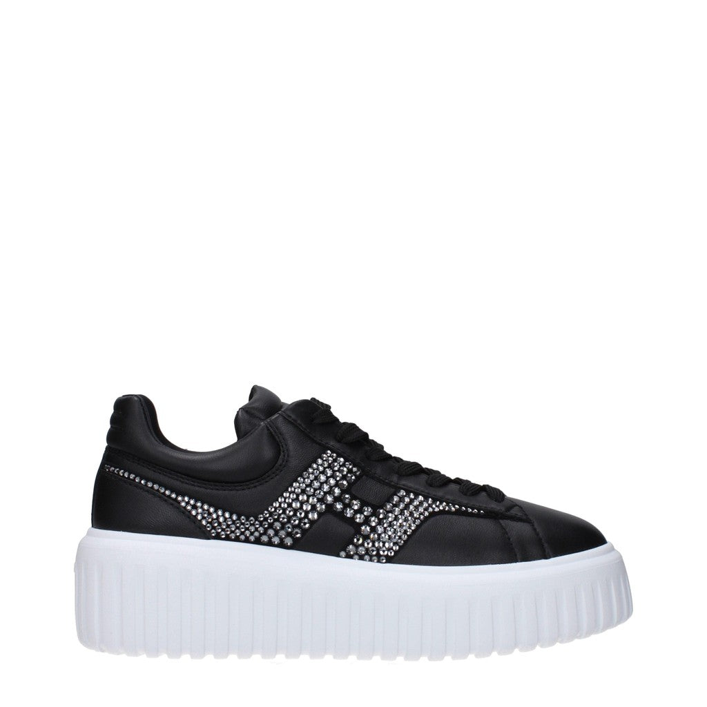 Hogan H-Stripes Sneakers met plateauzool en veters – Zwart