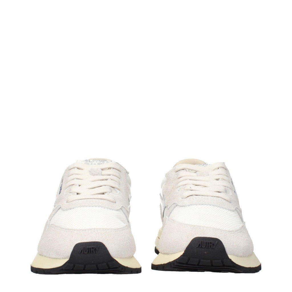 Autry Reelwind Sneakers van textiel en suède – Wit / Zilver