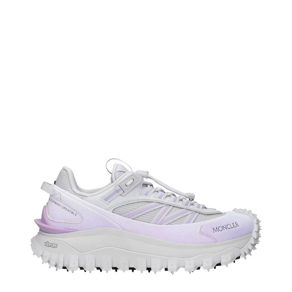 Moncler Trailgrip Sneakers van stof en leer met trekkoord – Grijs / Paars
