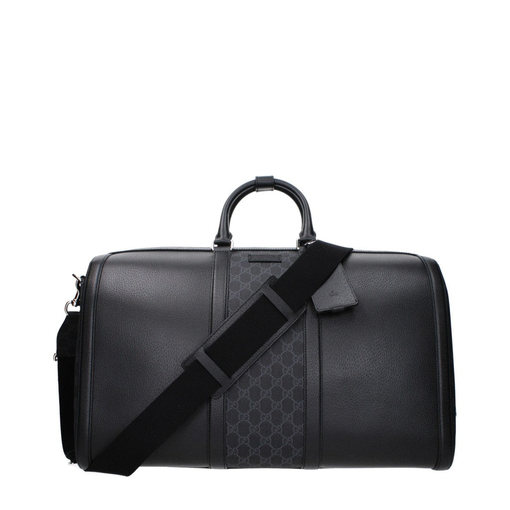 Gucci Ruime duffeltas met zilverkleurige details – Zwart