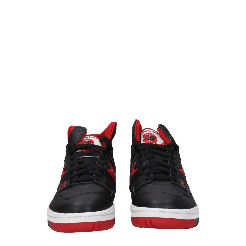 New Balance 650 Sneakers van leer en stof – Zwart / Rood
