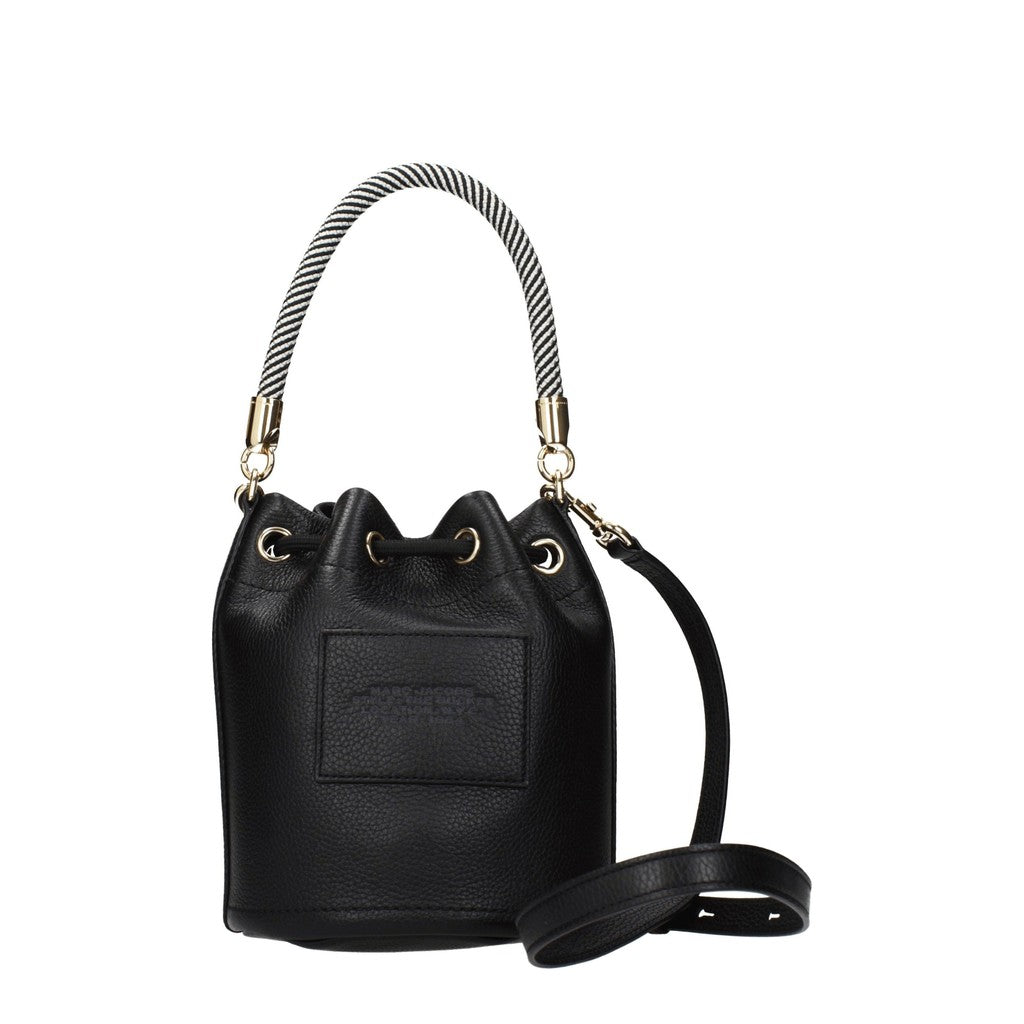 Marc Jacobs Ruime leren crossbodytas – Zwart