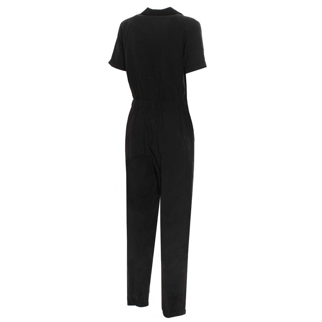Guess Jumpsuit met korte mouwen en drukknopen – Zwart