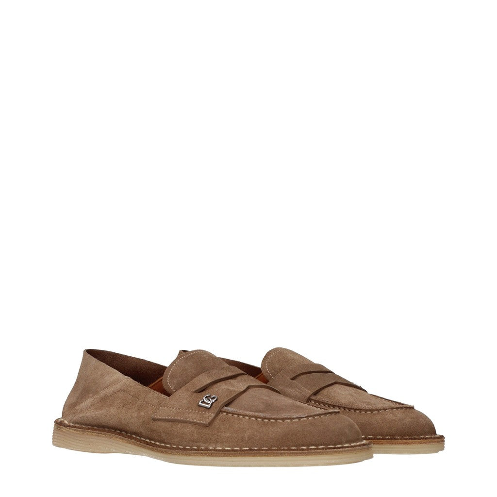 Dolce & Gabbana Loafers met rubberen zool – Bruin