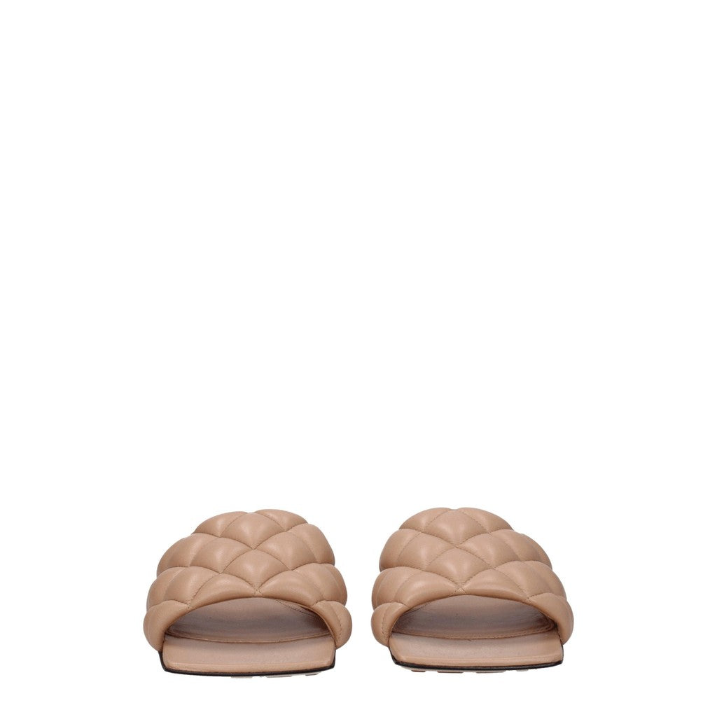 Bottega Veneta Leren sandalen met open neus – Zachtroze