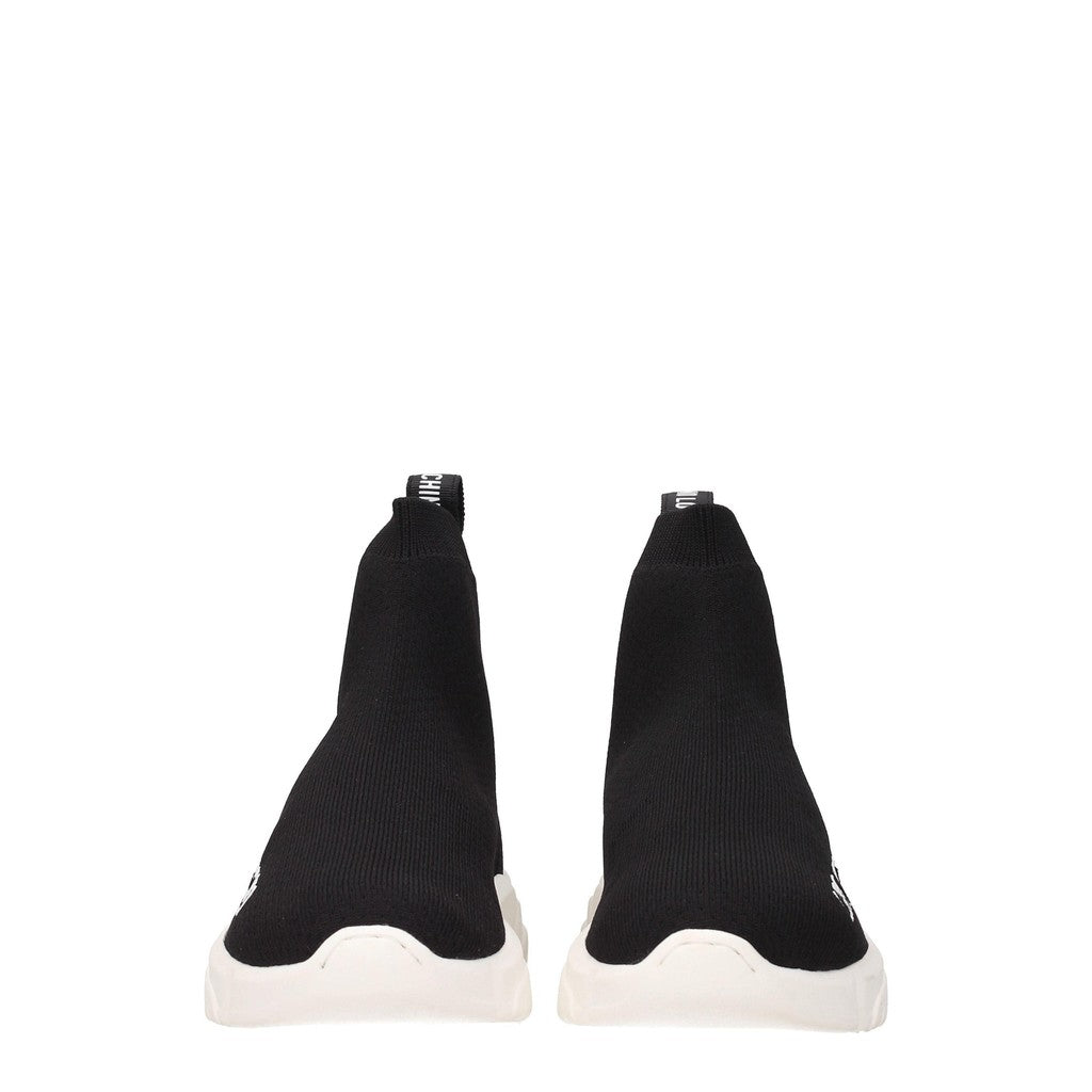 Love Moschino Sock sneakers van stof – Zwart / Wit