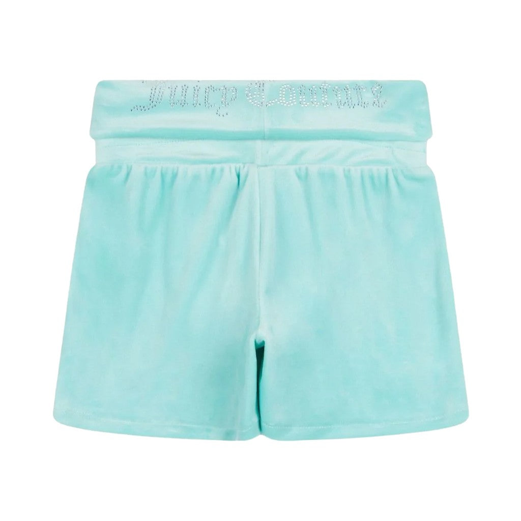 Juicy Couture Kids Short met strass-logo – Mintgroen