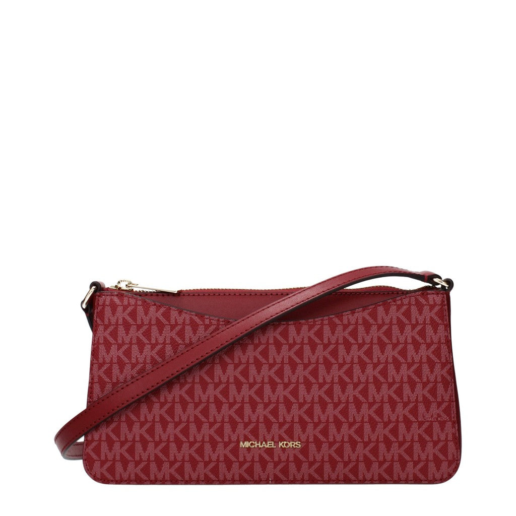 Michael Kors Arden Crossbodytas van stof en leer – Rood