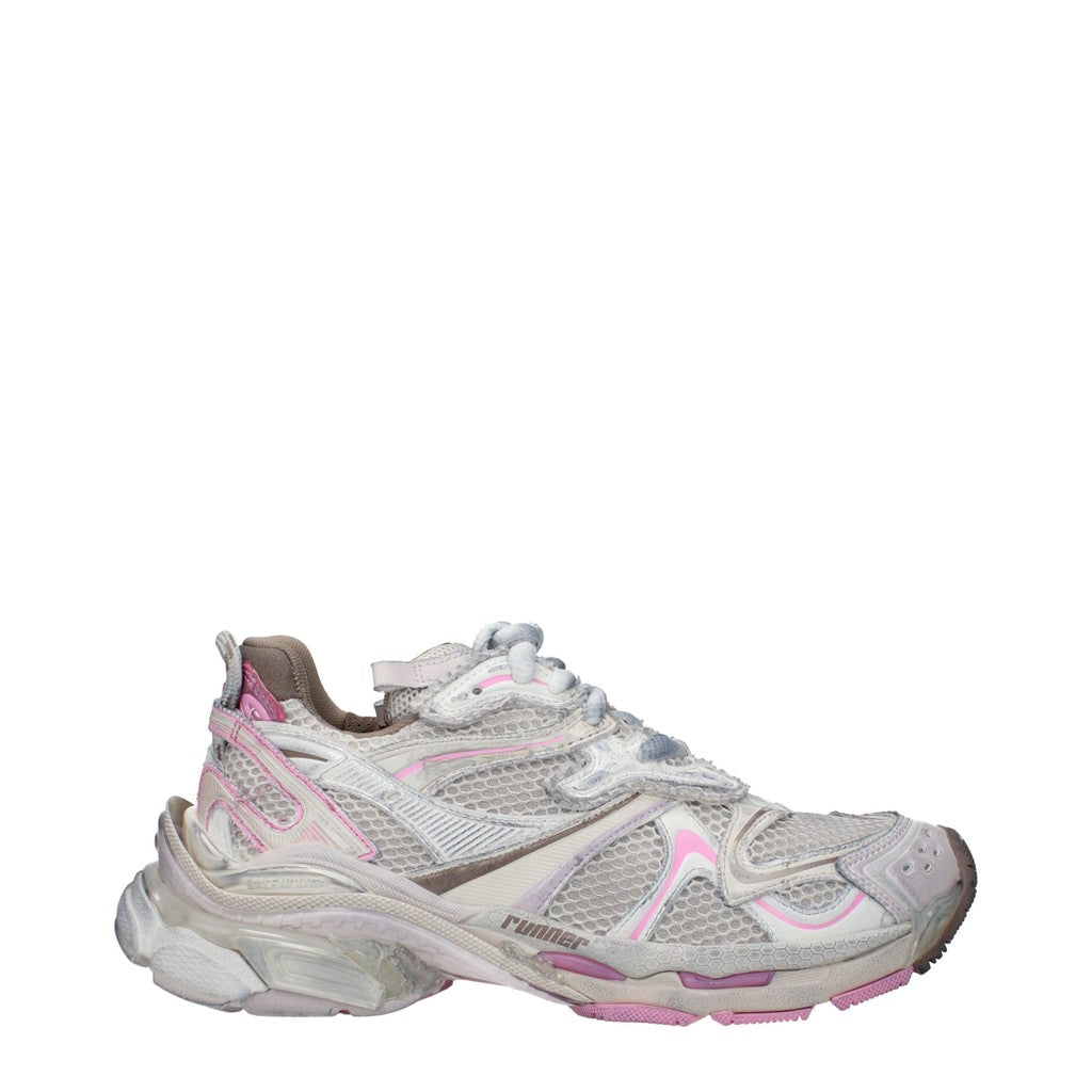 Balenciaga Runner Sneakers met rubberen plateauzool – Grijs / Roze