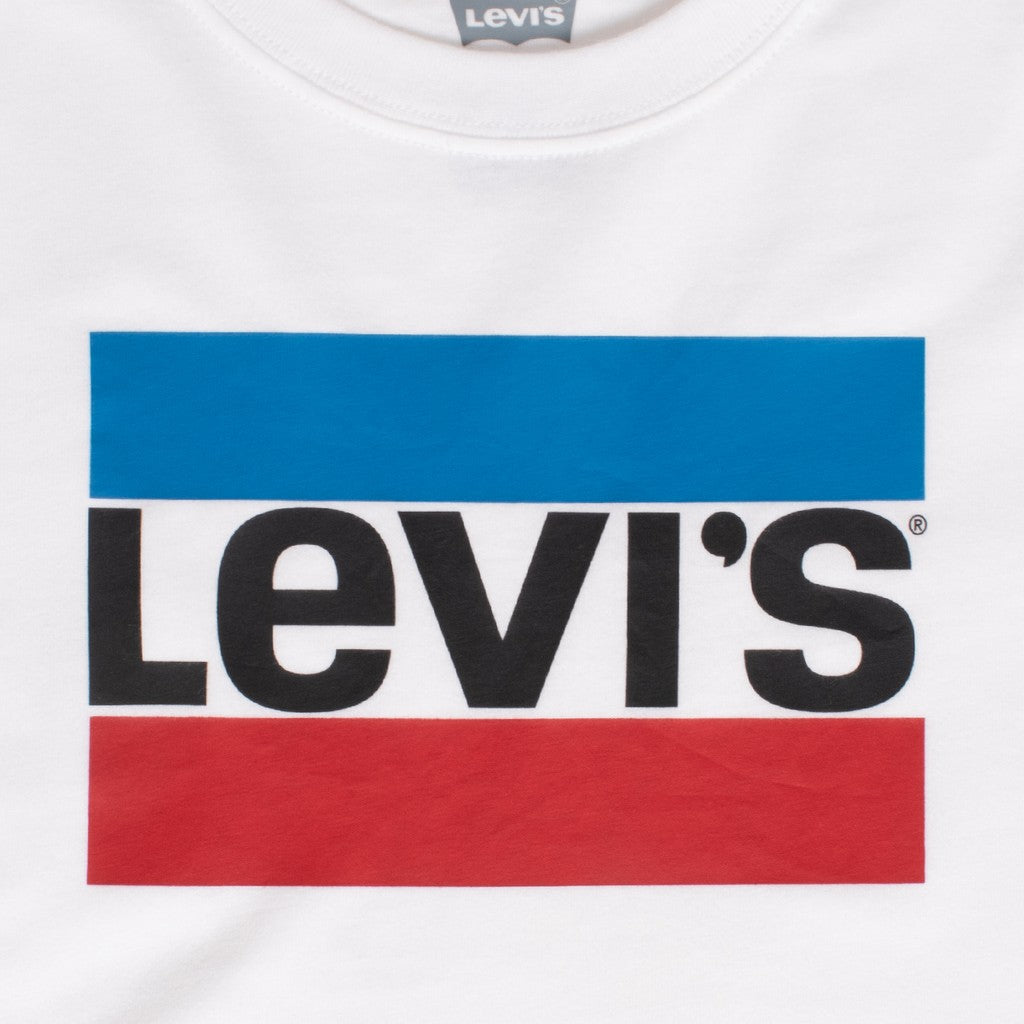 Levi's Kids T-shirt met meerkleurig bedrukt logo – Wit