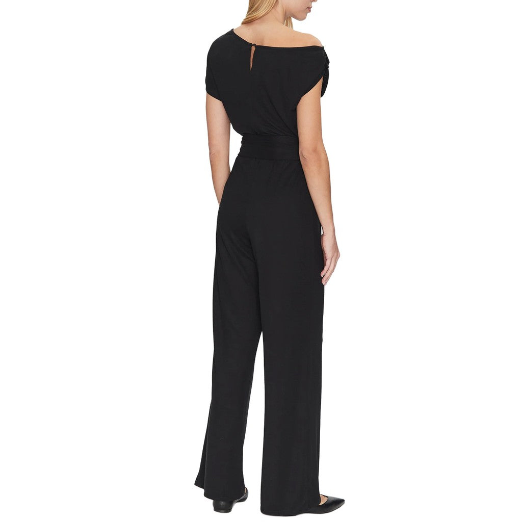 Guess Jumpsuit met korte mouwen en tailleriem – Zwart