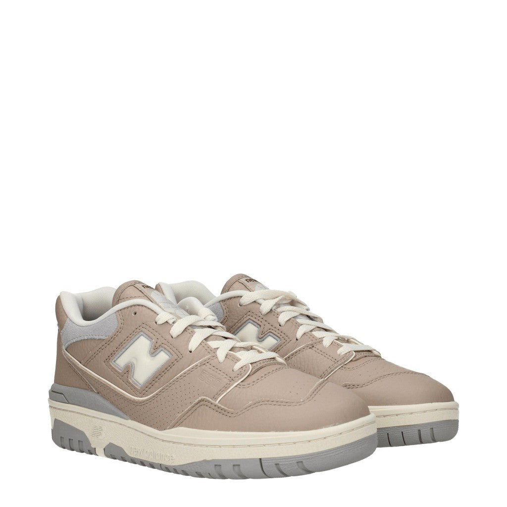 New Balance 550 Sneakers van leer en suède – Beige