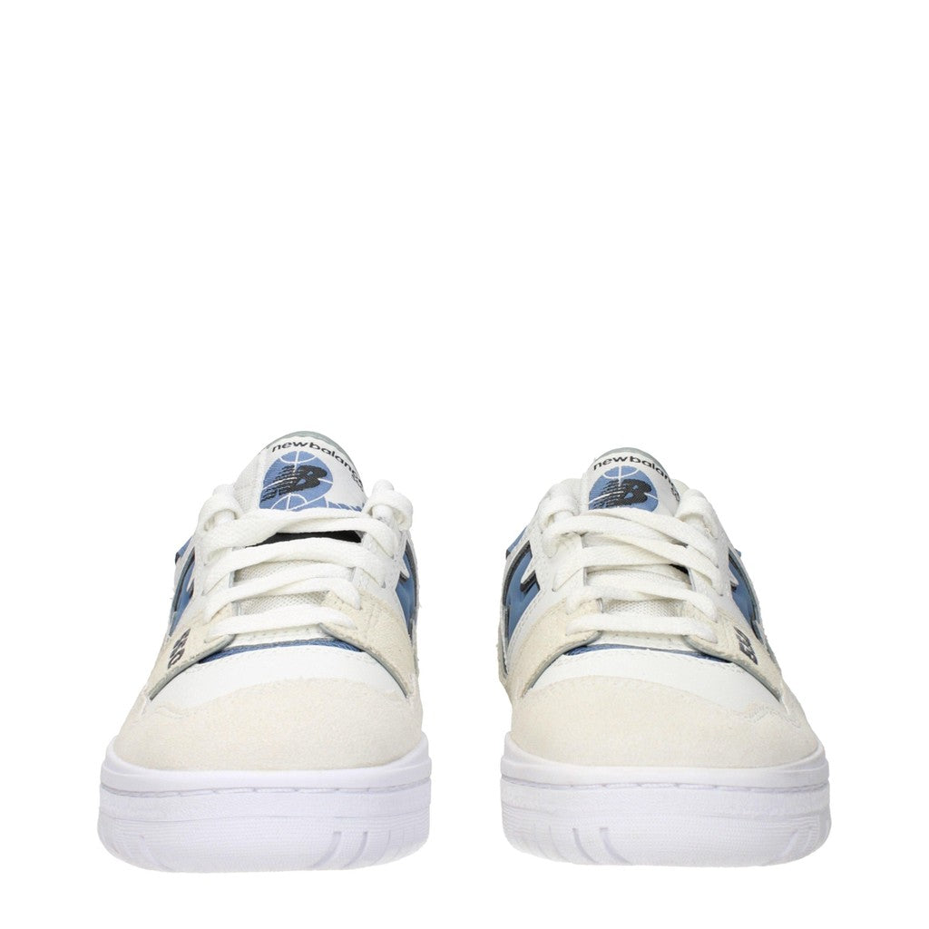 New Balance 550 Sneakers van leer, suède en stof – Wit / Lichtblauw