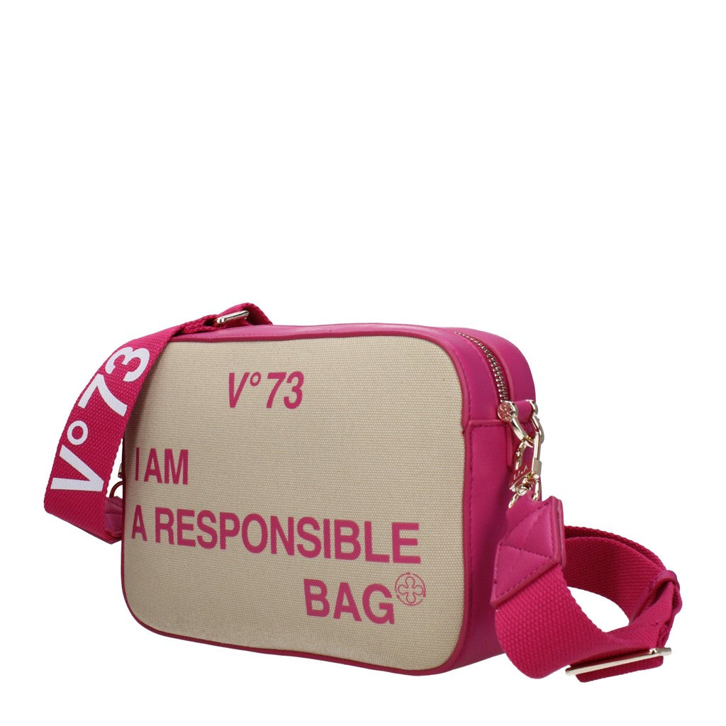 V°73 Responsability Bis Crossbodytas – Beige / Fuchsia