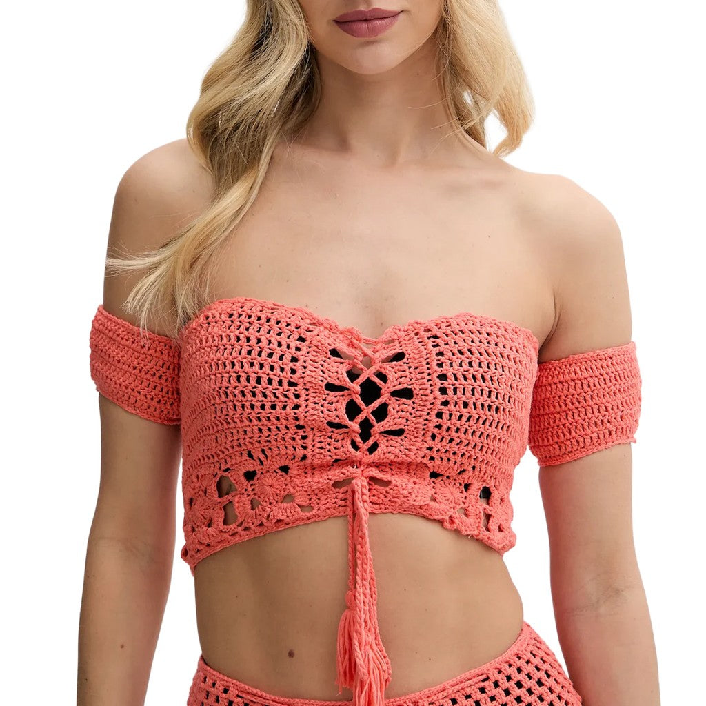 Guess Top met logo – Koraal