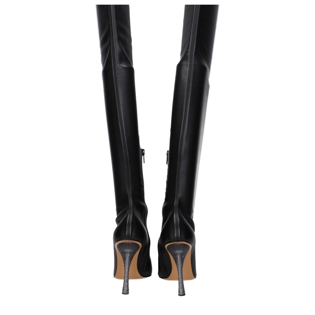 Off-White Laarzen met hak – Zwart