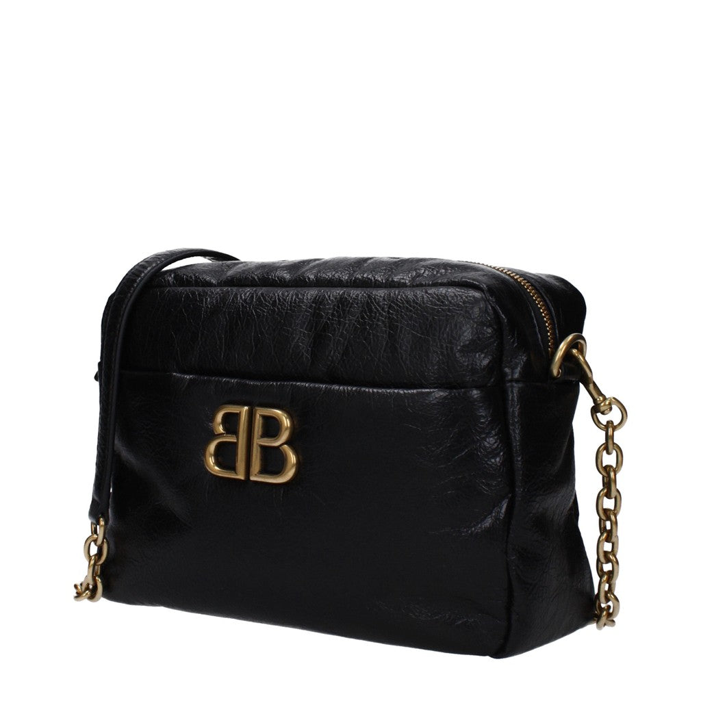 Balenciaga Leren crossbodytas met goudkleurige details – Zwart