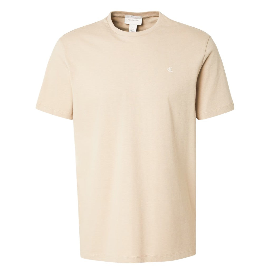 Calvin Klein T-shirt met geborduurd logo – Beige