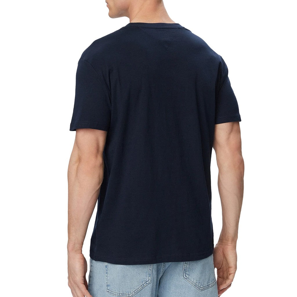 Tommy Jeans Regular Fit T-shirt met bedrukt logo – Donkerblauw