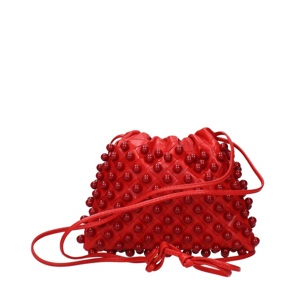 Bottega Veneta Slanke leren crossbodytas – Rood