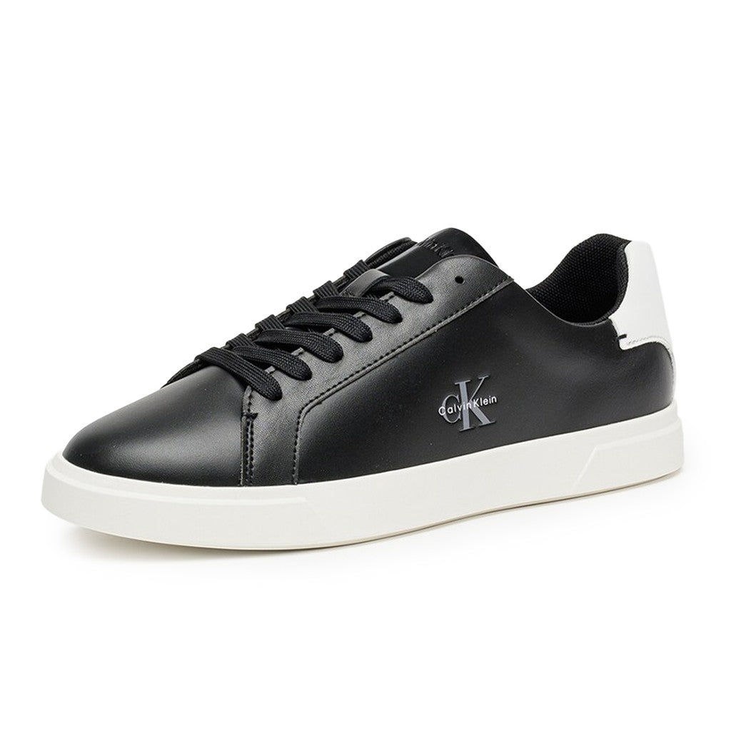Calvin Klein Tweekleurige sneakers met veters en logo – Zwart / Wit