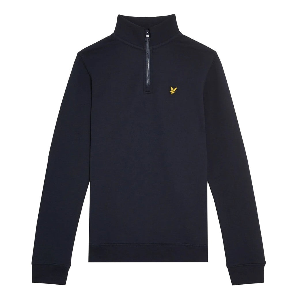 Lyle & Scott Kids Sweater met halve rits – Donkerblauw