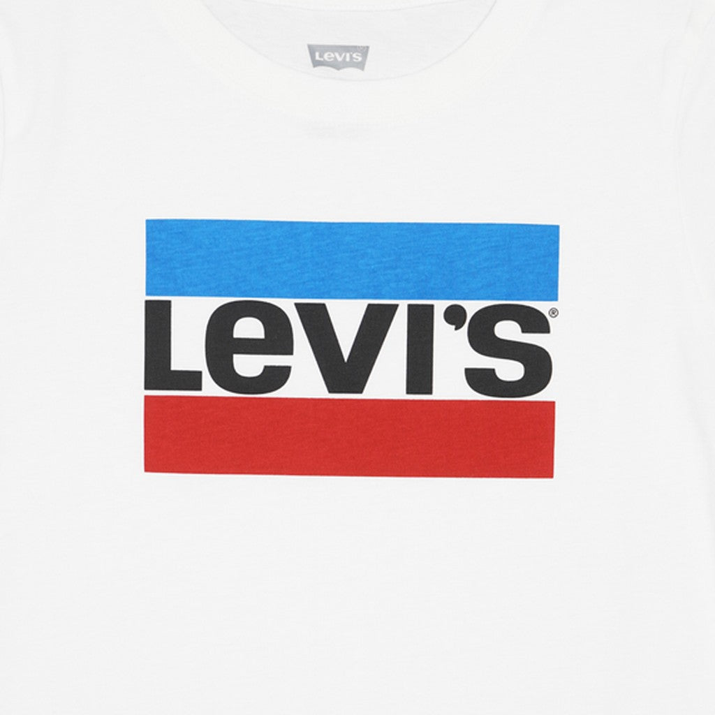 Levi's Kids T-shirt met meerkleurig bedrukt logo – Wit