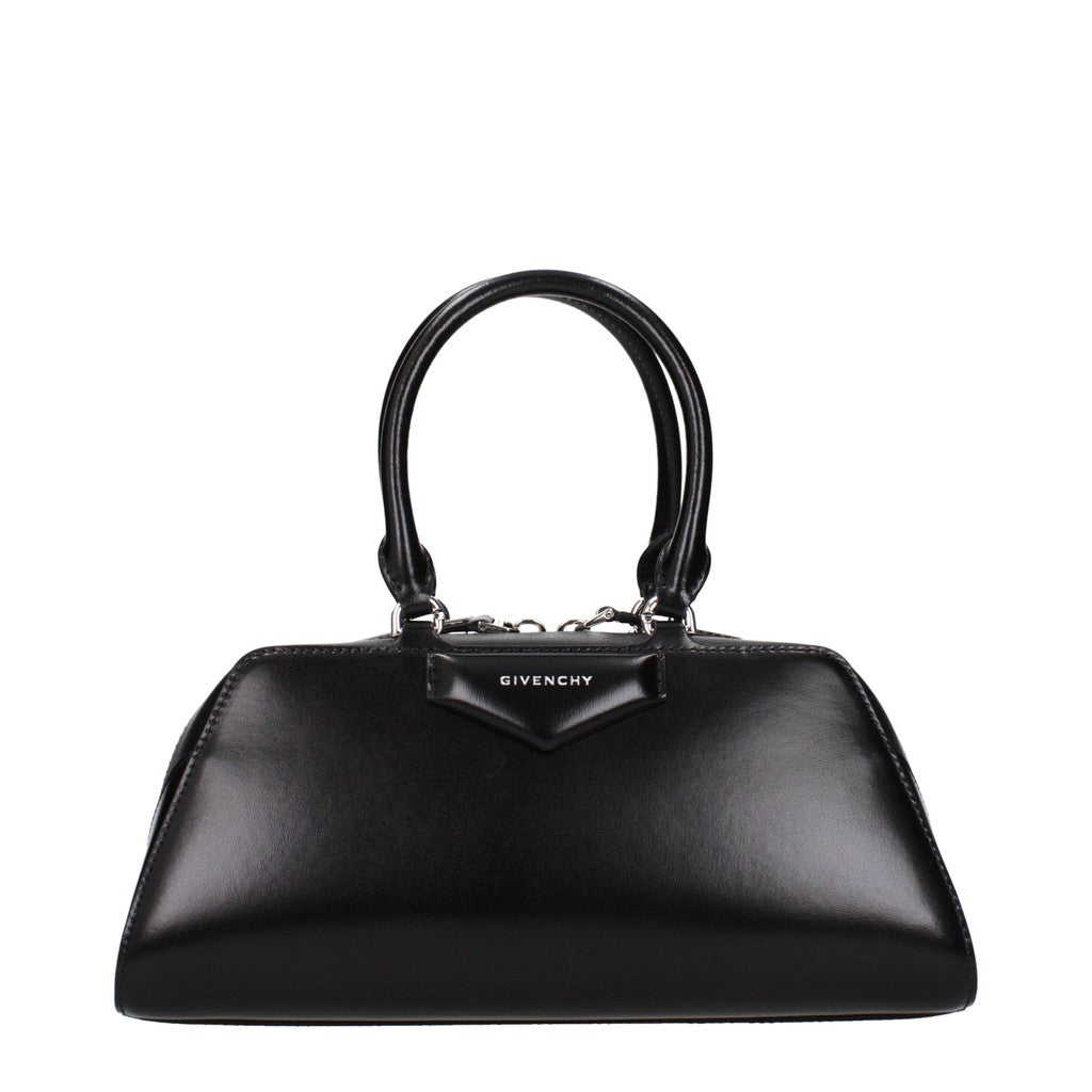 Givenchy Antigona East-West Handtas met zilverkleurige details – Zwart