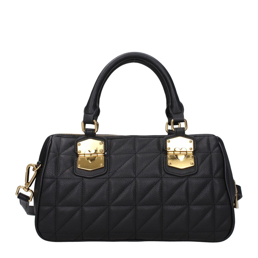 Love Moschino Handtas met goudkleurige details – Zwart