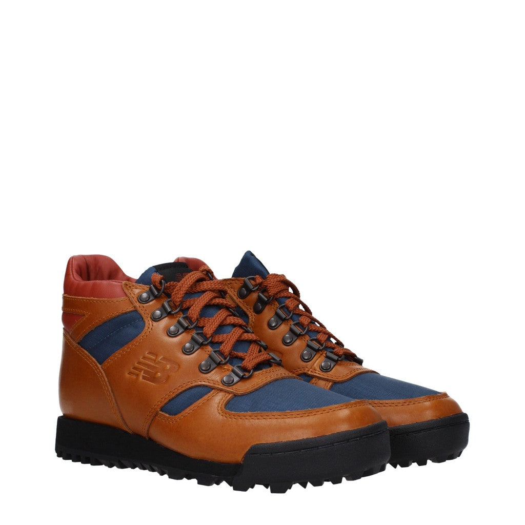 New Balance Leren sneakers met rubberen zool – Bruin