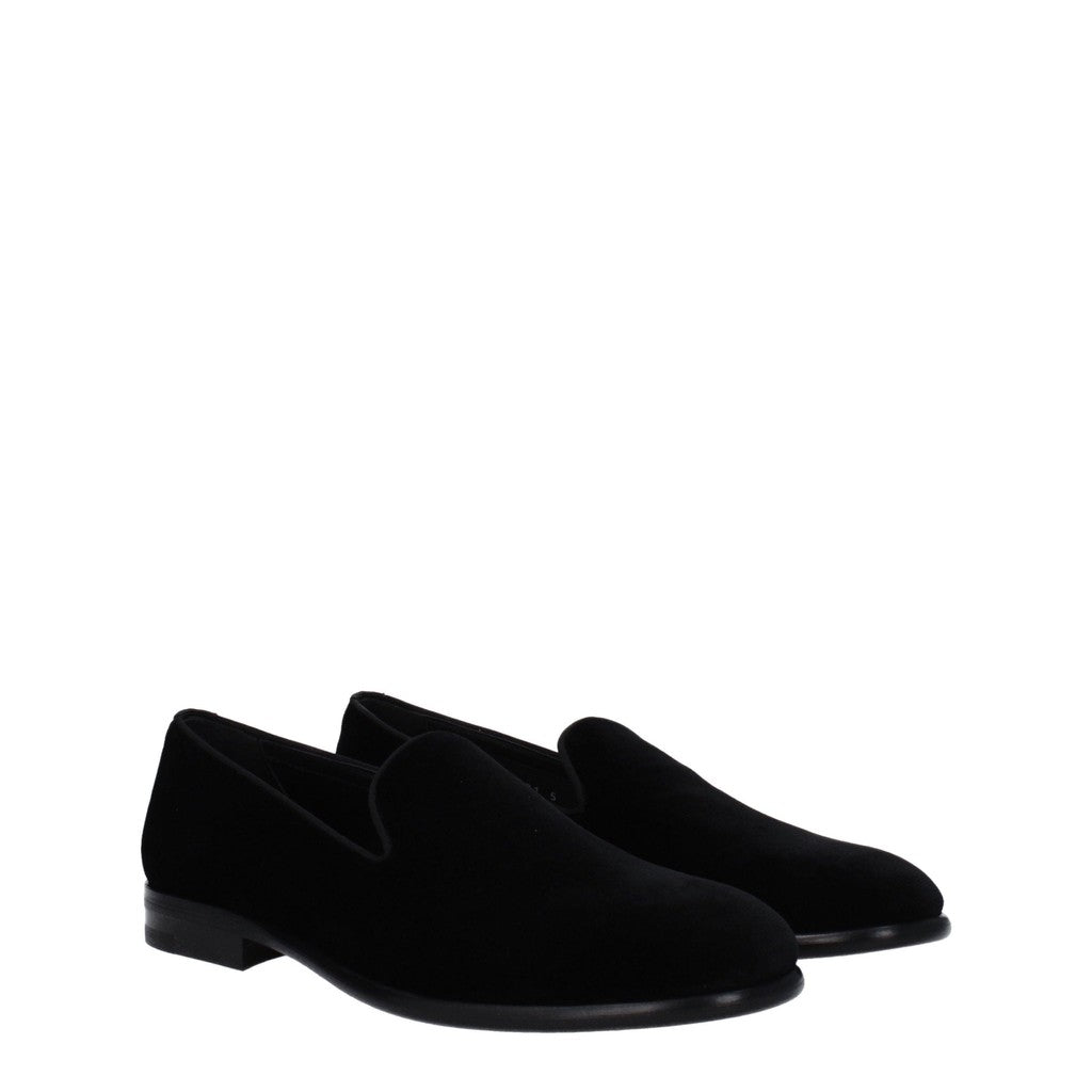 Dolce & Gabbana Fluwelen loafers – Zwart