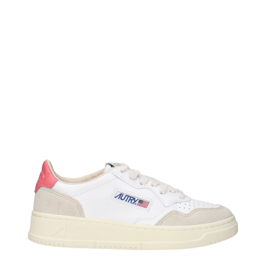 Autry Medalist Sneakers met rubberen zool – Wit / Roze
