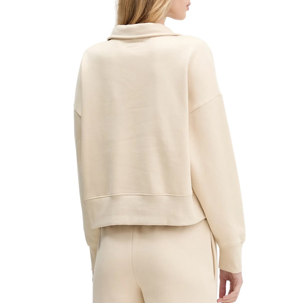 Guess Sweater met geborduurd logo – Crème