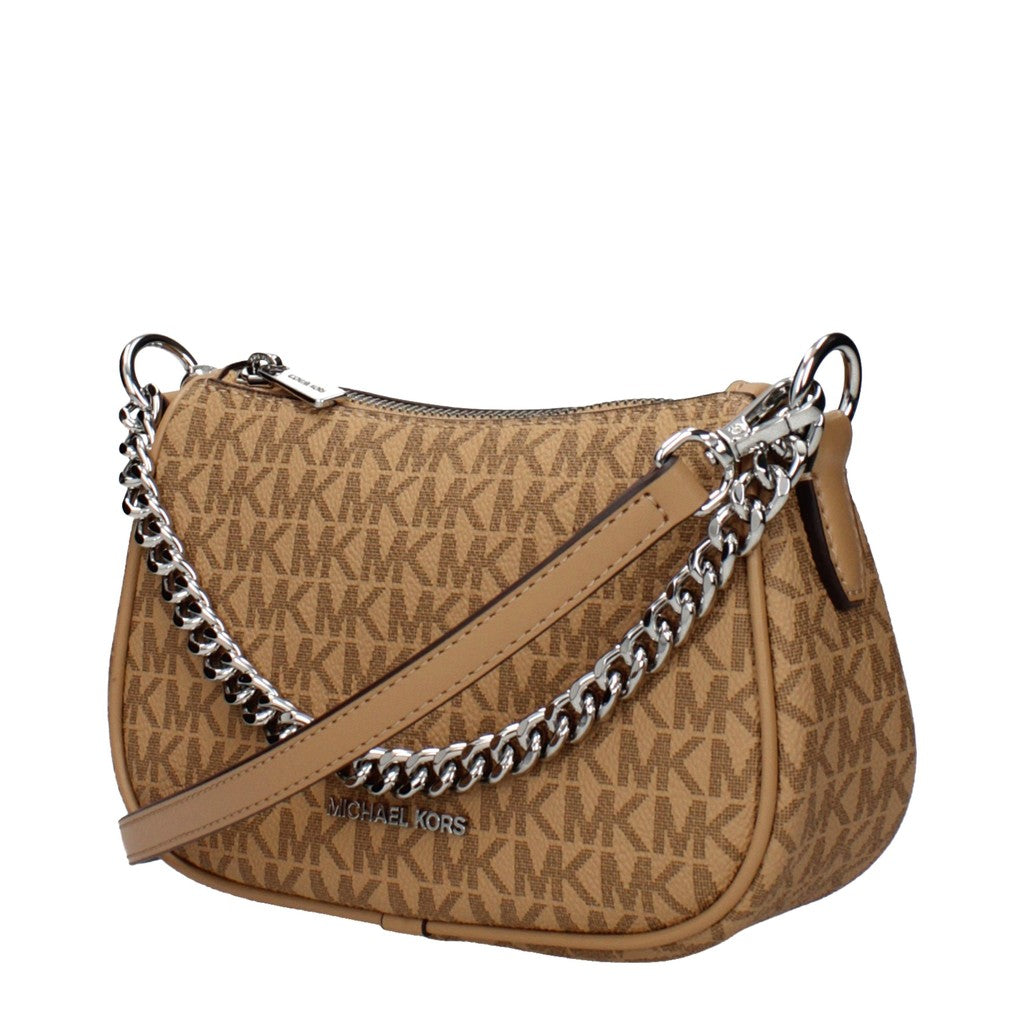 Michael Kors Carmela Crossbodytas met zilverkleurige details – Bruin