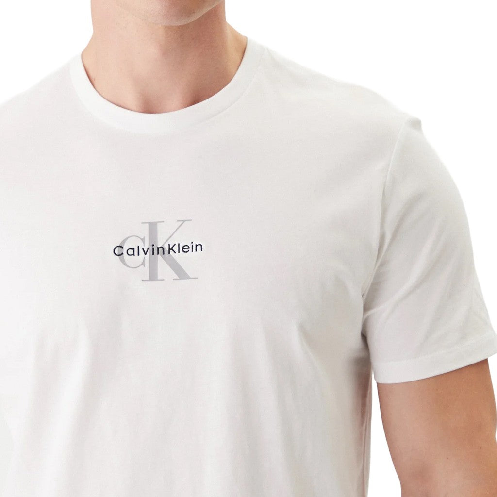 Calvin Klein T-shirt met geborduurd logo – Wit