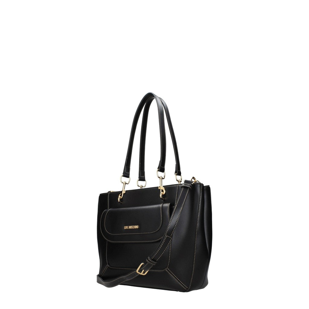 Love Moschino Ruime schoudertas van polyurethaan – Zwart