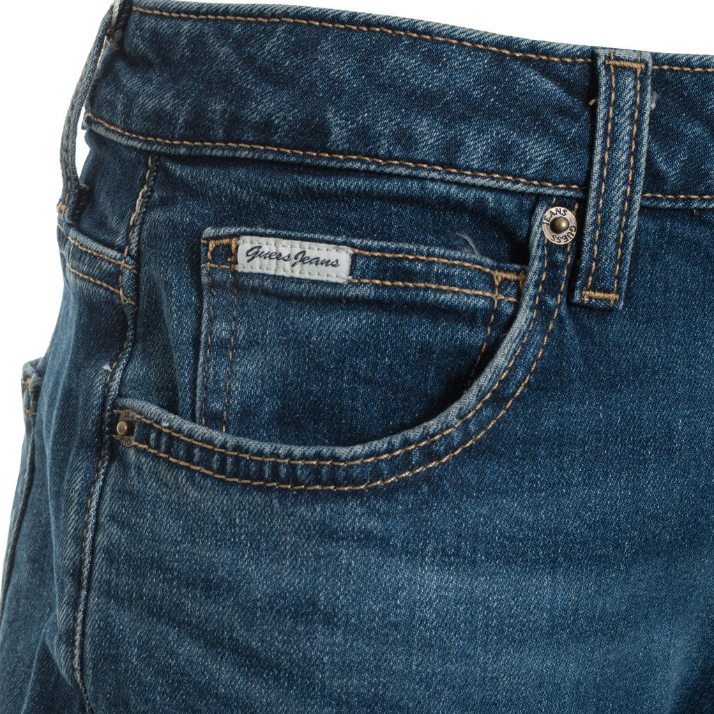 Guess Mom-fit jeans met vijf zakken – Blauw