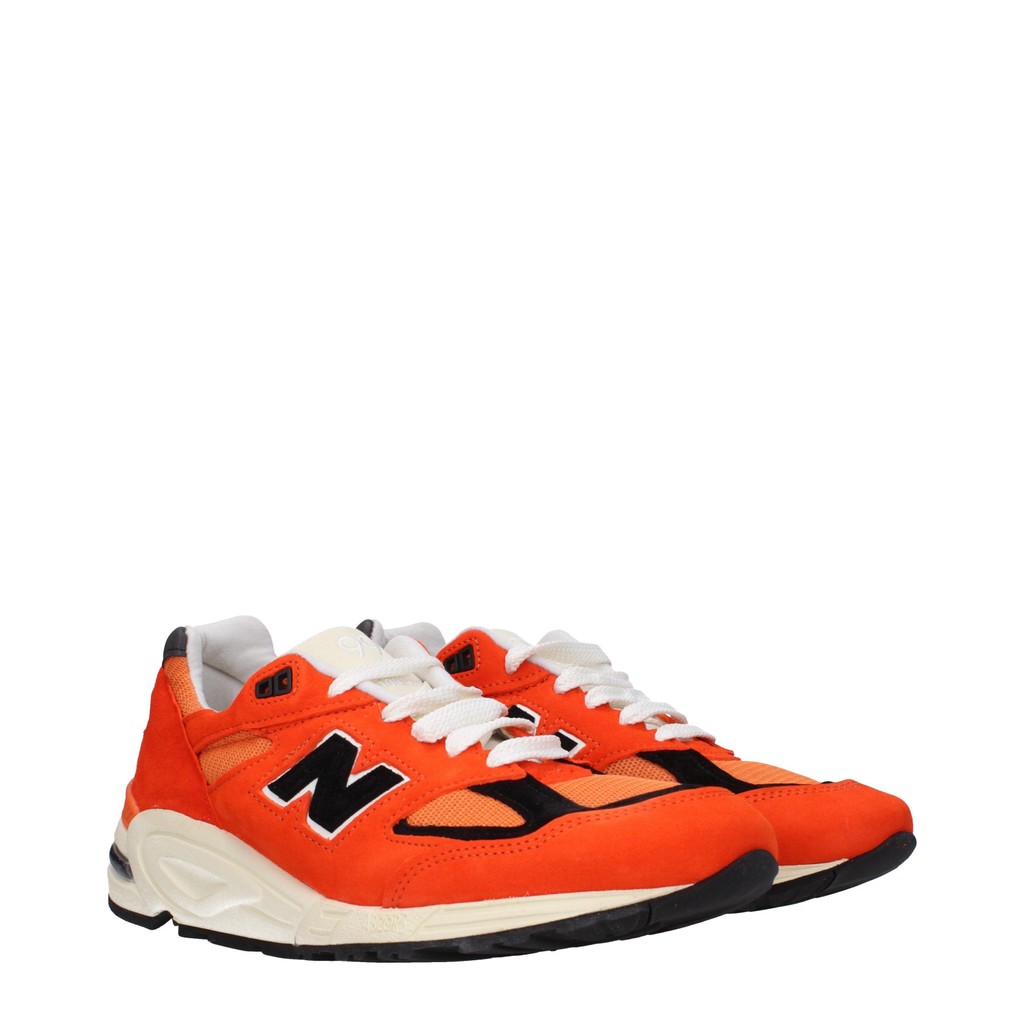 New Balance 990v2 Sneakers van suède en stof – Oranje