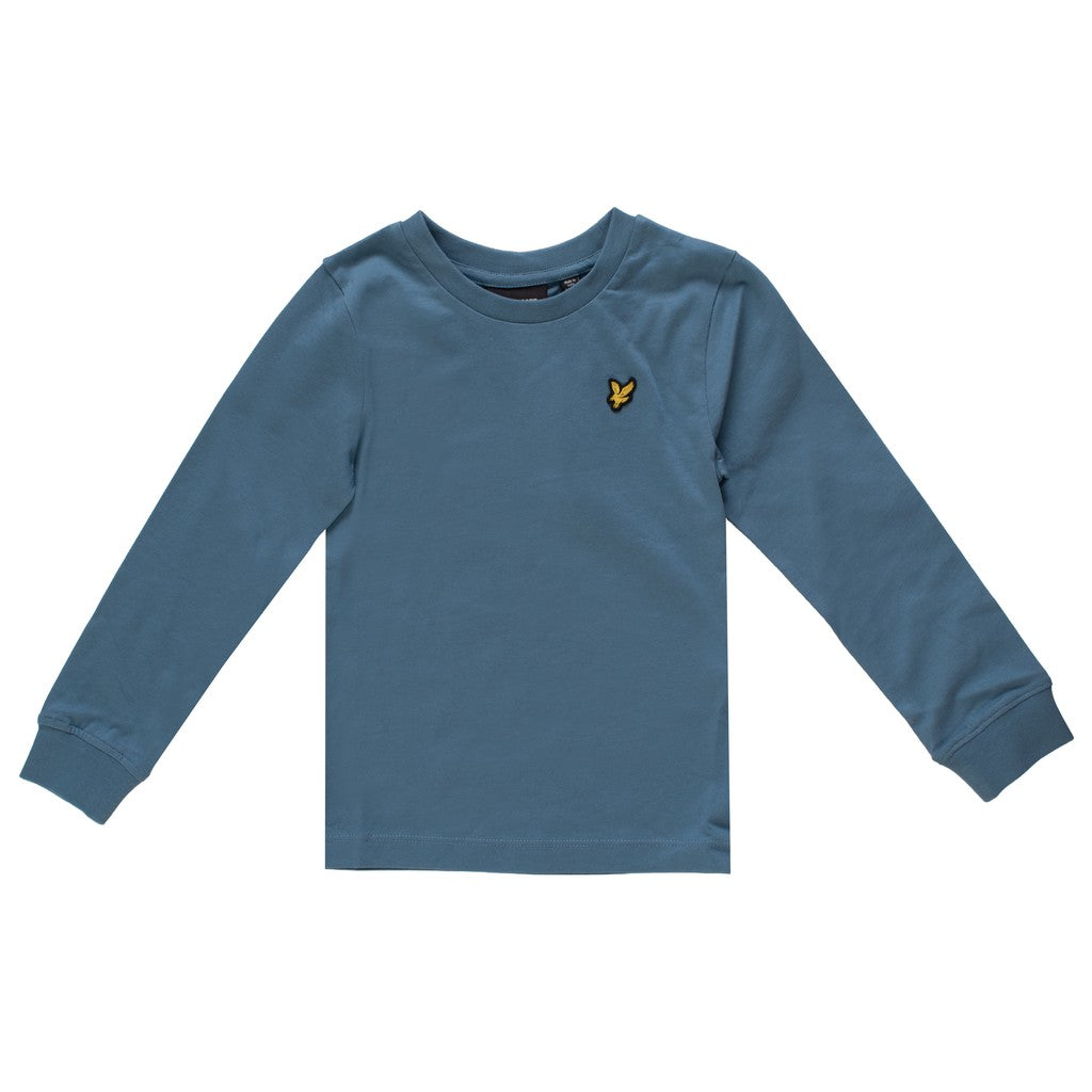Lyle & Scott Kids T-shirt met lange mouwen en ronde hals – Blauw
