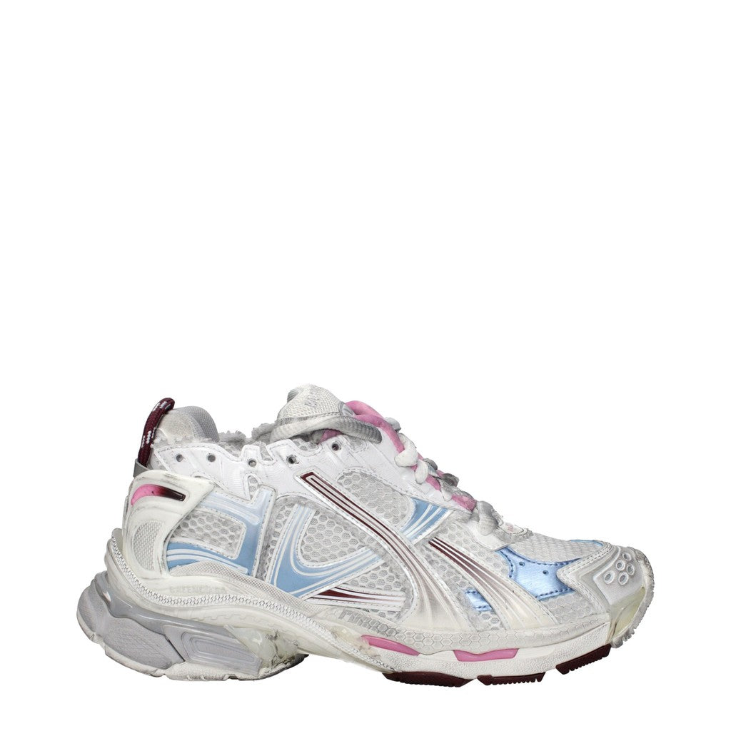 Balenciaga Runner Sneakers met veters en rubberen zool – Grijs / Rood