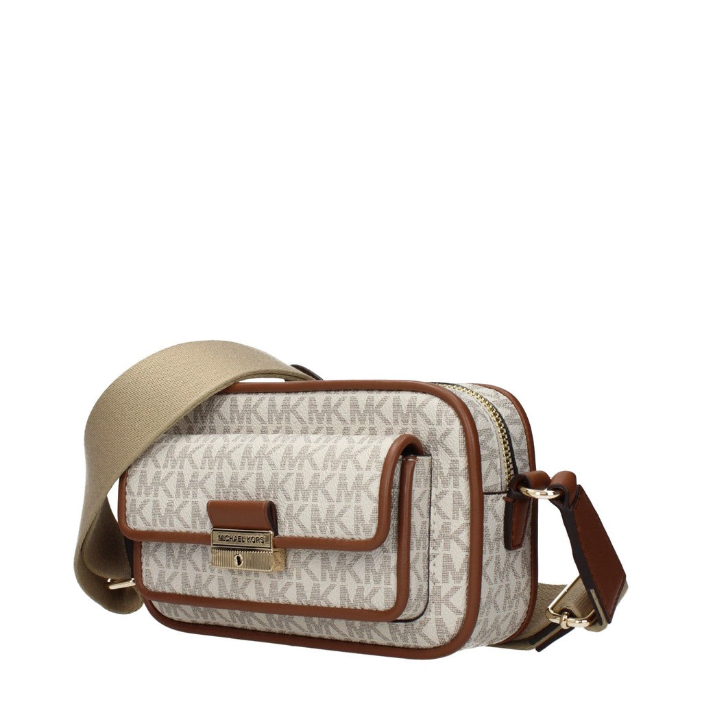 Michael Kors Bradshaw Kleine crossbodytas met 3 kaartvakken – Beige / Bruin