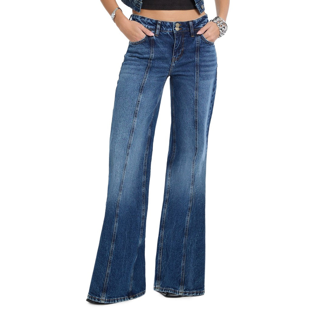 Guess Jeans met logo en vijf zakken – Blauw